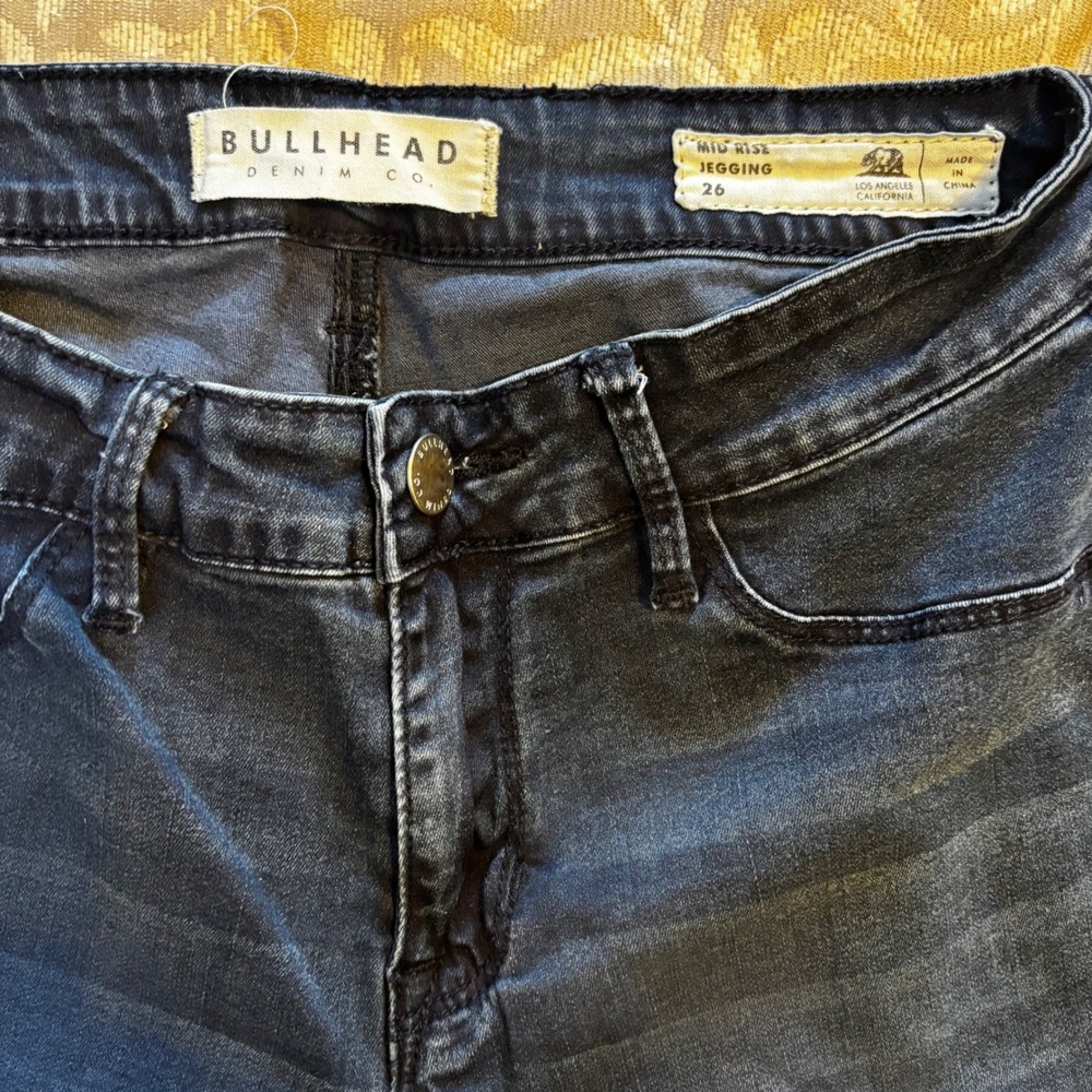 Bullhead Denim Co‎ Womens Mid Rise Jegging Dark Wash Skinny Jeans Size 26 (A7) - Picture 3 of 9